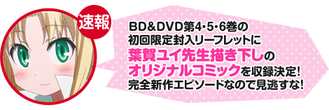 ＢＤ＆ＤＶＤ第4・5・6巻の初回限定封入リーフレットに葉賀ユイ先生描き下しのオリジナルコミックを収録決定！完全新作エピソードなので見逃すな！